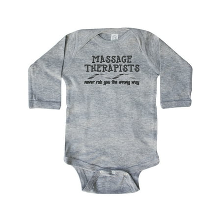 

Inktastic Massage Therapists Ribbon Gift Baby Boy or Baby Girl Long Sleeve Bodysuit