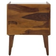 thumbnail image 5 of Safavieh Alexi Modern Wood and Marble Night Stands, White Marble/Brown, 5 of 6