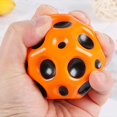 CACBouncy Ball Moon Shape Porous Bouncy Ball Kids Indoor Toy Ergonomic