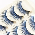 thumbnail image 2 of Nvzi-c 5 Pairs Glitter Lashes Sequins Colored Lashes Fluffy Mink False Lashes with Color Cosplay New Year Party Stage Makeup Colorful Fake Eyelash(ZSTZ7-001), 2 of 3