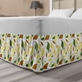 thumbnail image 1 of Autumn Bed Skirt, Seasonal Falling Leaves Print Garden Elements, Elastic Bedskirt Dust Ruffle Wrap Around for Bedding Decor, 4 Sizes, White Multicolor, by Ambesonne, 1 of 2