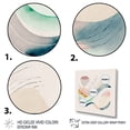 thumbnail image 3 of Designart Multi-Color Pastel Waves Canvas Wall Art, 3 of 5
