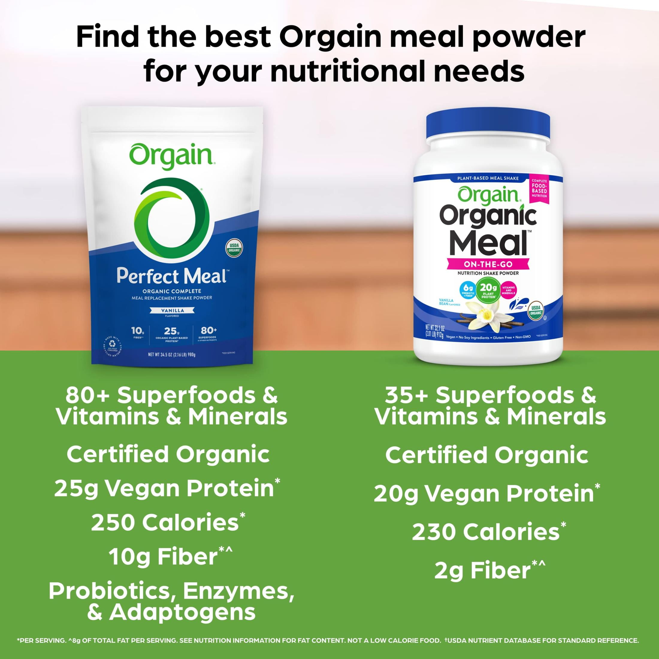 Orgain ® Organic Plant Based Perfect Meal Protein Powder Vanilla