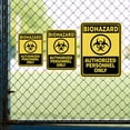 thumbnail image 5 of Portrait Round Plus Biohazard Authorized Personnel Only Wall or Door Sign | Warning Signage - Large, 5 of 7