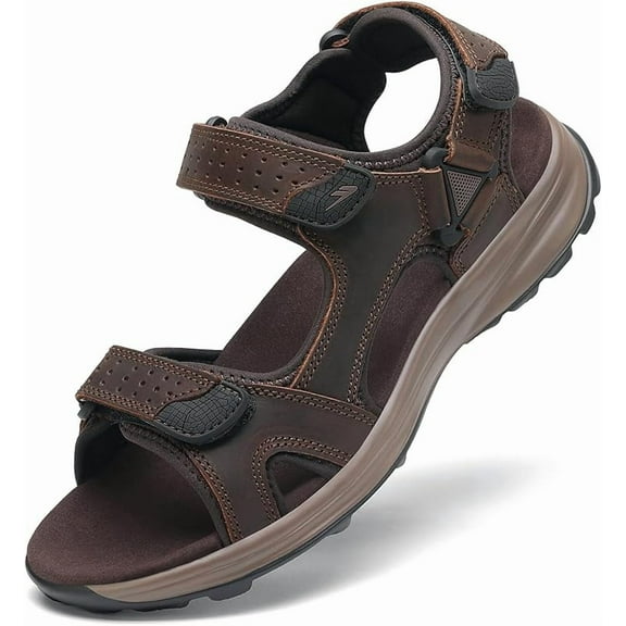 Rumpra Men's Quick-Dry Water Sandals - Lightweight Athletic Sandals with Adjustable Straps for Beach, Swimming, Hiking and Outdoor Activities