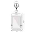 thumbnail image 3 of CSChome Étagère de Présentation de Cartes Porte-Badge avec Lanière : Enrouleur Rétractable Réglable avec Mousqueton Imprimé Fleur, Porte-Cartes d'Identité de Bureau, 3 of 7