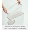 thumbnail image 3 of Yamazaki Home Side Table Trash Can, White, ABS Plastic, 4 gallons, 15 liters, No Assembly, 3 of 7
