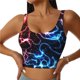 thumbnail image 1 of Fotbe Red And Blue Lightning Sujetador Deportivo Largo sin Aros para Mujer con Almohadillas y Soporte Medio, Transpirable y Absorbente, Camiseta Tipo Chaleco o Tank Top-X-Large, 1 of 8