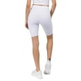 thumbnail image 3 of Women's My Kind of Look Peach Skin Biker Shorts, White, SM, 3 of 5