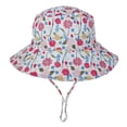 thumbnail image 1 of Summer Kids Baby Girls Printed Sun Hats Sun Protection Bucket Hat Outdoor Fishman Caps, 1 of 5
