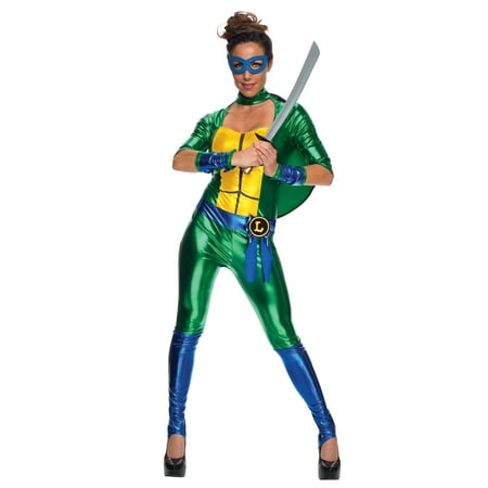 Womens Ninja Turtle Green Jumpsuit Leonardo Costume