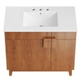 thumbnail image 4 of Sink Vanity Cabinet, White Walnut, Melamine Wood , Hotel Bedroom Bathroom, Modern Contemporary HB36124, 4 of 11