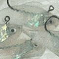 Blaze Rigged Grub Fishing Lures (5-Pack) Pearl White 3-Inch