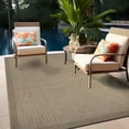 thumbnail image 6 of World Rug Gallery Contemporary Bordered Weather Resistant Reversible Indoor/Outdoor Area Rug - YELLOW 5'x7', 6 of 8
