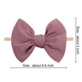 thumbnail image 5 of Monebena 3Pcs Baby Girls Nylon Headbands Newborn Bows Handmade Hair Bows Hairbands Hair Accessories for Newborn Infant Toddlers Kids, 5 of 17
