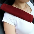 thumbnail image 7 of Auto Seat Belt Shoulder Protector Pads (2 Pack) - Soft Skin-Friendly Harness Car Seat Belt Pads for Comfortable Driving, Universal Fit for Car, Handbag, Camera & Backpack Straps(Wine), 7 of 7