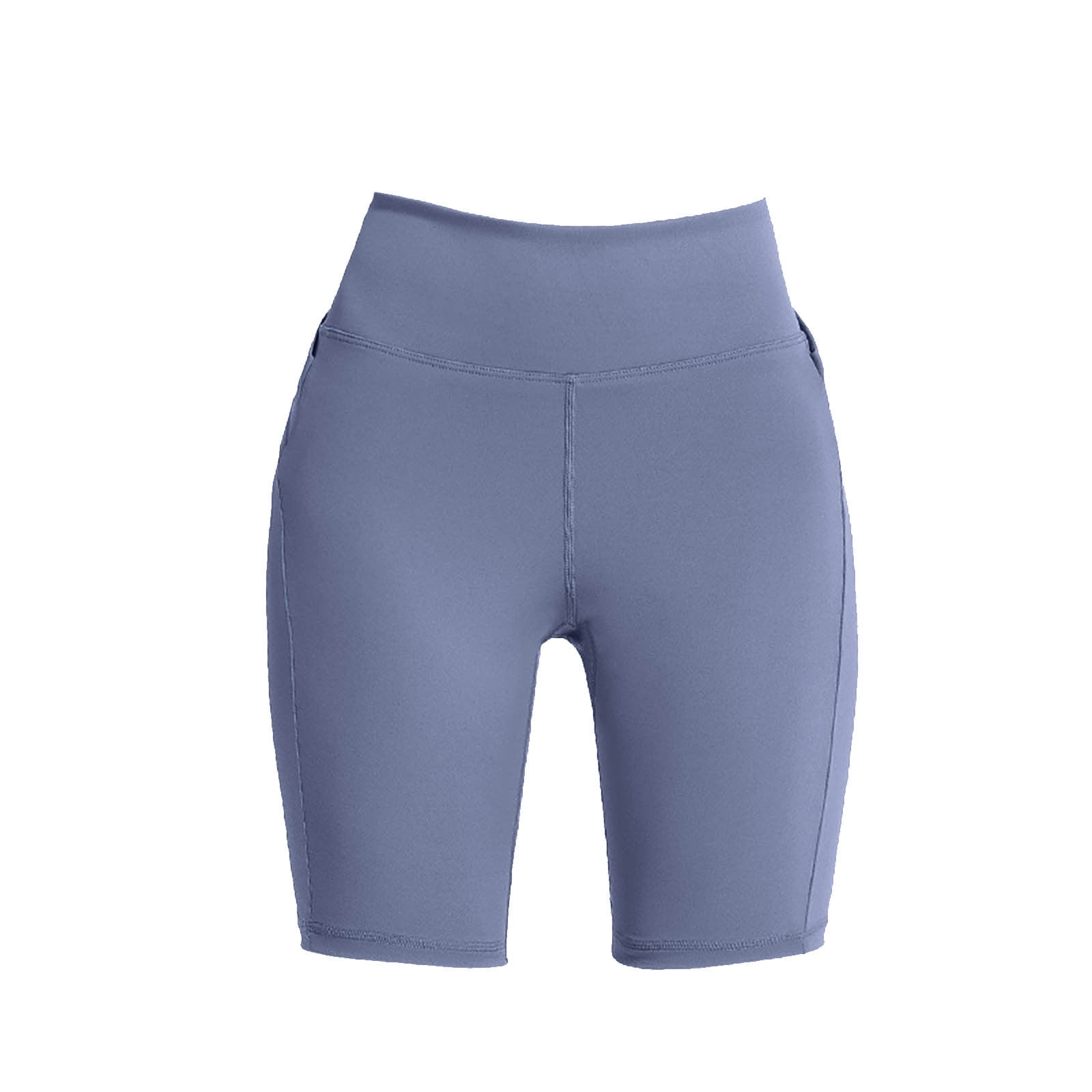 ZyeKqe Knee Length Biker Shorts for Women High Waisted Belly