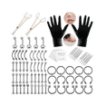 thumbnail image 2 of 85 pzs Kit De Piercings De Acero Inoxidable Anillos Ombligo Malubero Plateado, 2 of 3