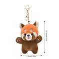 thumbnail image 3 of Cute Cartoon Red Panda Keychain Soft Stuffed Animal Hanging Ornament Zoo Themed Collectible Accessory for Backpack Handbag Car Decoration, 3 of 9