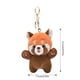 thumbnail image 3 of Lindo llavero de panda rojo de dibujos animados de peluche suave adorno colgante Zoo temática accesorio coleccionable, 3 of 6