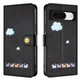 thumbnail image 5 of JTCASES for Google Pixel 7A Wallet Case, Lovely Cat Pattern PU Leather Shockproof TPU with Card Slots Cash Pocket Magnetic Closure Removeable Wrisr Strap Stand for Google Pixel 7A, Black, 5 of 8
