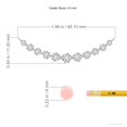 thumbnail image 3 of Angara Natural Diamond Necklace - Contemporary Round Diamond Journey Pendant Necklace in 14K White Gold for Women, 3 of 8