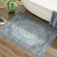 thumbnail image 5 of Machine Washable Entryway Rug 2x3, Soft Low Pile Non Slip Stain Resistant for Kitchen Bathroom-Blue & Beige, 5 of 8