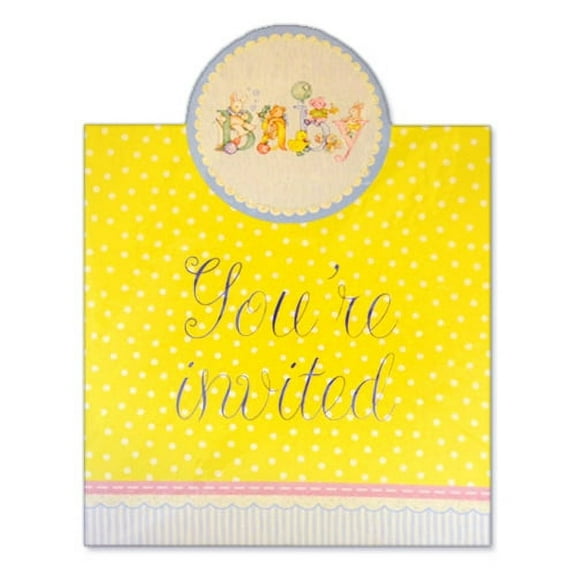 Stuffed Animals Baby Shower Invitations w/ Envelopes (8ct)