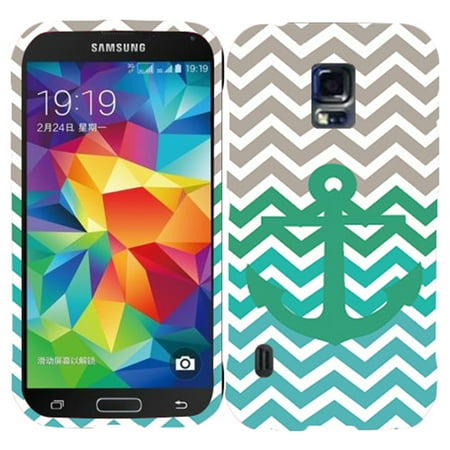 - Grey Chevron Anchor Case for Samsung S5 i9600 Designer Cover Protector Snap on Shield Hard Shell Phone Case