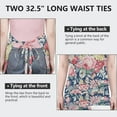 thumbnail image 6 of Pioneer Flower Floral Print Pattern Apron-Garden Aprons for Women with Pockets-Cotton Linen Waterproof Kitchen Cooking Gardening Aprons Adjustable for Kitchen,Cooking,BBQ and Salon 33x27 Inch, 6 of 7
