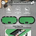 thumbnail image 2 of Towallmark 10-Player Collapsible Poker Table – Professional Octagon Design for Ultimate Game Nights– Green-Plastic Cup, 2 of 8