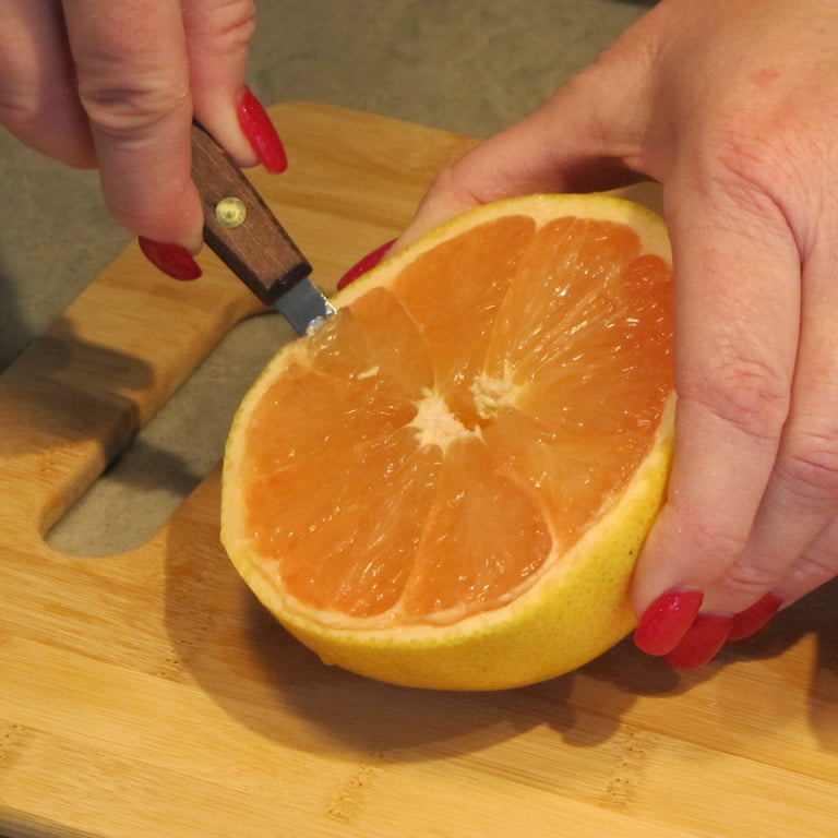 Treasure Gurus Stainless Steel Curved Grapefruit Knife Citrus Fruit Cutting Tool Serrated Kitchen Utensil