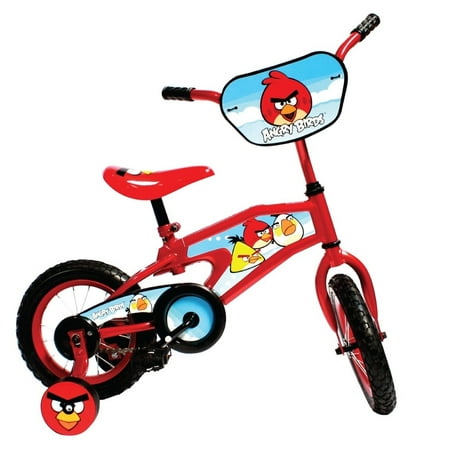 Beyond Shop - New Streetflyers 12 Inch Angry Birds Bike Bicycle with Training Wheels and Steel