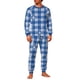 thumbnail image 2 of Pijama navideño para hombre, blusa y pantalones con estampado navideño a cuadros., 2 of 5