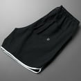 thumbnail image 3 of CaComMARK PI Shorts for Men Quick Drying Fitness Running Shorts Solid Color Pocket Drawstring Casual Sports Shorts Black 6(L), 3 of 4