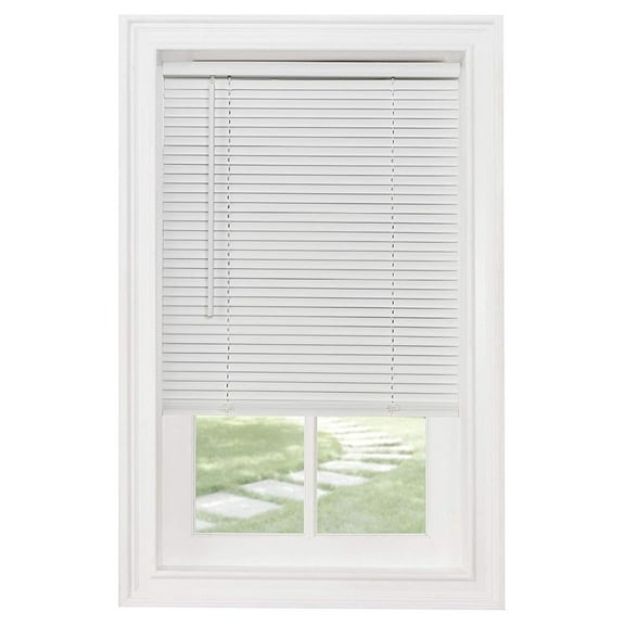 Cordless Mini Blinds 24x72 White - 1 Inch Light Filtering Window Blinds, Child Safe, Easy Install