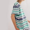 thumbnail image 2 of Drses Women's Summer T-shirt Striped Short Sleeved Round Neck Casual Loose Shoulder Versatile T-shirt, 2 of 7