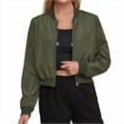 Women's Fashionable Solid Color Short Jacket Coat Casual Long Sleeved Zipper Outerwear Lightweight Windbreaker