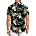 thumbnail image 7 of HAJWOH Hawaiian Shirt for Men Casual Button Down Short Sleeve Summer Beach Shirts Loose Fit Floral Print Tropical Tops, 7 of 7