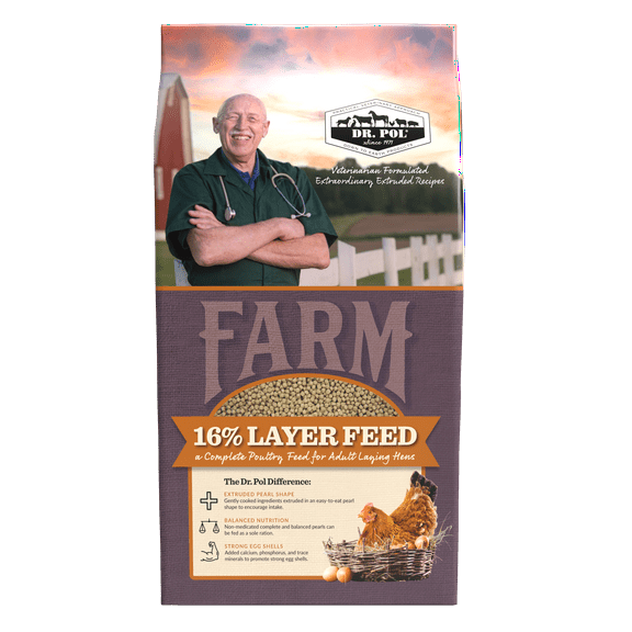 Dr. Pol Healthy Balance 16% Extruded Poultry Pearls Layer Chicken Feed, 6 lb. Bag