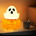 thumbnail image 6 of WEGFTDUOP Halloween Decor USB Charging Halloween Decorative Light Pumpkin Ghost Silicone Night Light Pat Sensor And Remote Control Dimming Colorful Changing Atmospheres Light Indoor Ornaments, 6 of 6