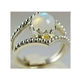 thumbnail image 3 of Navya Craft Rainbow Moonstone Round 925 Sterling Silver Handmade Women Statement Ring Size 8.5, 3 of 4
