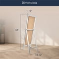 thumbnail image 3 of Head West Brushed Nickel Full Size Free Standing Easel Dressing Mirror - 18" x 64", 3 of 7