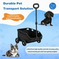 thumbnail image 4 of Pet Stroller Dog Cart, 4 Wheels Folding Small Dogs Cats Stroller, Pet Strolling Cart for Travelling Shopping Walking Playing, 4 of 8