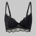 thumbnail image 2 of Sopiago Women’s Bra Lace Bra Sexy Sheer Balconette See Through Underwire Everyday Bras Black,S, 2 of 7