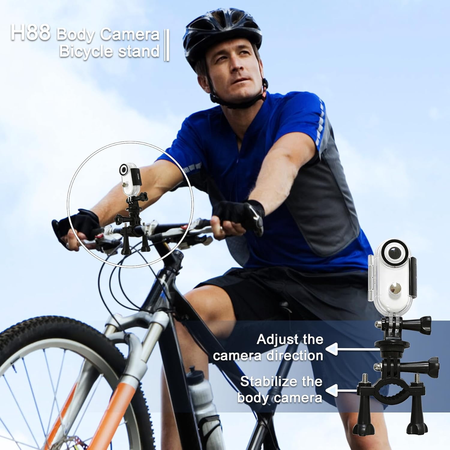4K Mini WIFI Action Camera 128GB Police Cam Portable Body Cam Wearable Video Recorder with IPX7 Waterproof Underwater Camcorder, Helmet Mount, Magnetic Sport DV for Bike Cycling, Pet, Vlogging(White)