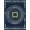 Navy Blue Teal Yellow, Pattern 12, variant on ODIKA 8'x10' Washable Area Rug Vinyl Cd Record Retro Vintage Music Spinning Grooves Concentric Disc Flowing for Living Room, Under Sectional, Family Room , Durable, Non-Slip
