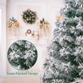 thumbnail image 3 of Árbol de Navidad GlyinnHe 60 cm Verde con Nieve Flocada y Soporte, 3 of 7