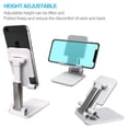 thumbnail image 4 of Soporte Plegable Para Teléfono Celular Para Escritorio, Totalmente Ajustable, Compatible Con Iphone 16, 15, 14, 13, 12, 11, Nintendo Switch, Todos Los Teléfonos (Blanco), 4 of 5