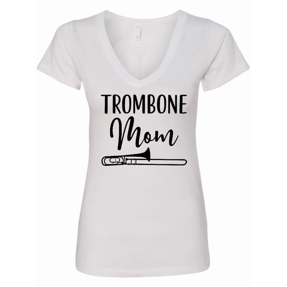 Inktastic Trombone Mom Band Parent Women's V-Neck T-Shirt